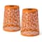 Glitzhome® 17.5" Iron Geometric Pattern Solar Garden Stool Set